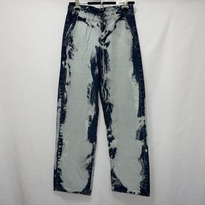 tie-dye denim jeans